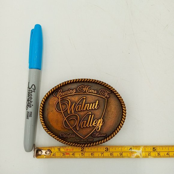 Walnut Valley Bluegrass Festival Vintage 1995 Belt Buckle RARE Winfield Kansas - Picture 2 of 6